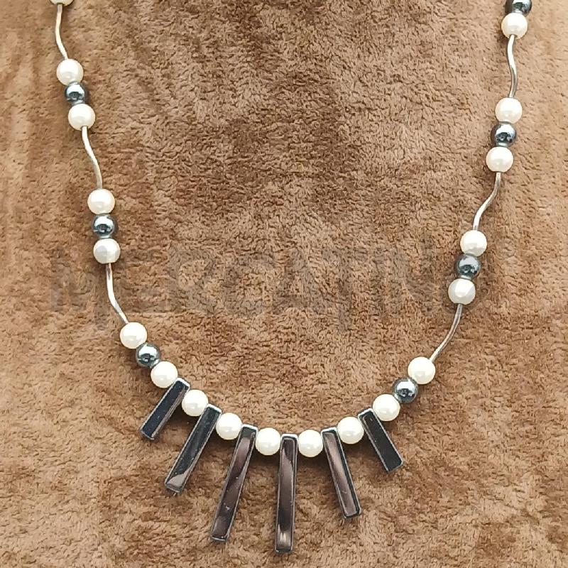 COLLANA ARG PERLE E GRIGIO  | Mercatino dell'Usato Roma garbatella 2