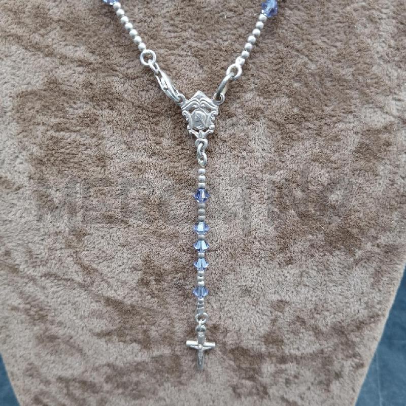 COLLANA ARG PERLINE VIOLA | Mercatino dell'Usato Roma garbatella 2