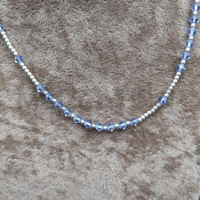 COLLANA ARG PERLINE VIOLA | Mercatino dell'Usato Roma garbatella 3