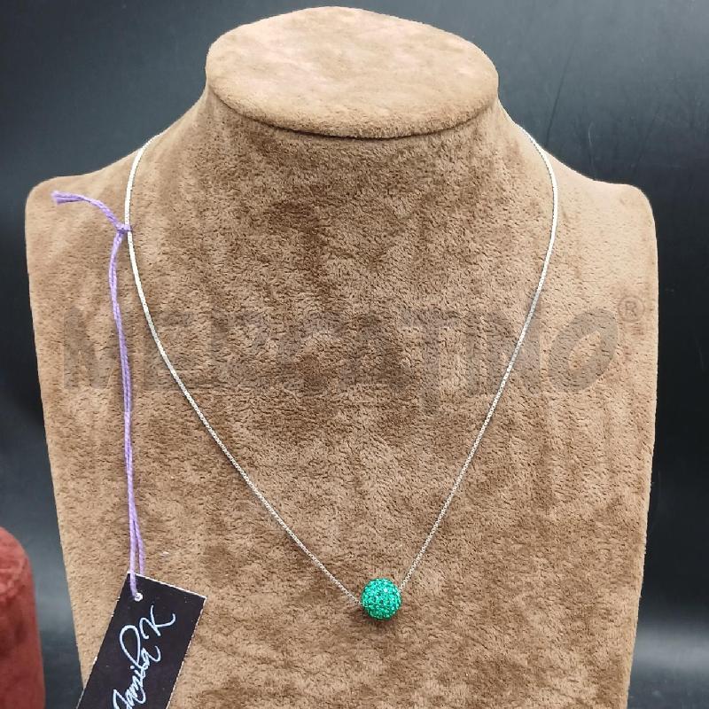 COLLANA ARG PIETRA VERDE  | Mercatino dell'Usato Roma garbatella 1