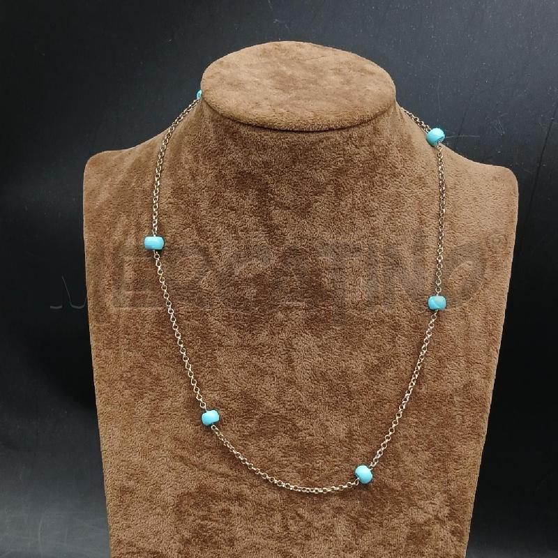 COLLANA ARG PIETRE AZZURE | Mercatino dell'Usato Roma garbatella 1