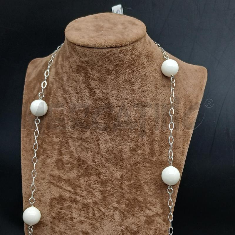 COLLANA ARG PIETRE BIANCHE  | Mercatino dell'Usato Roma garbatella 2