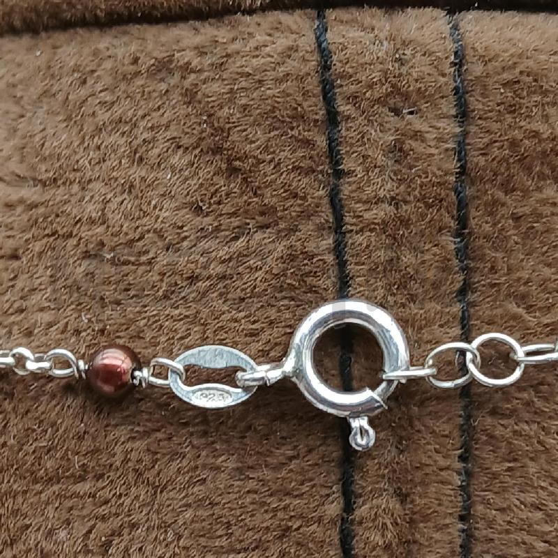 COLLANA ARG PIETRE MARRONI | Mercatino dell'Usato Roma garbatella 3