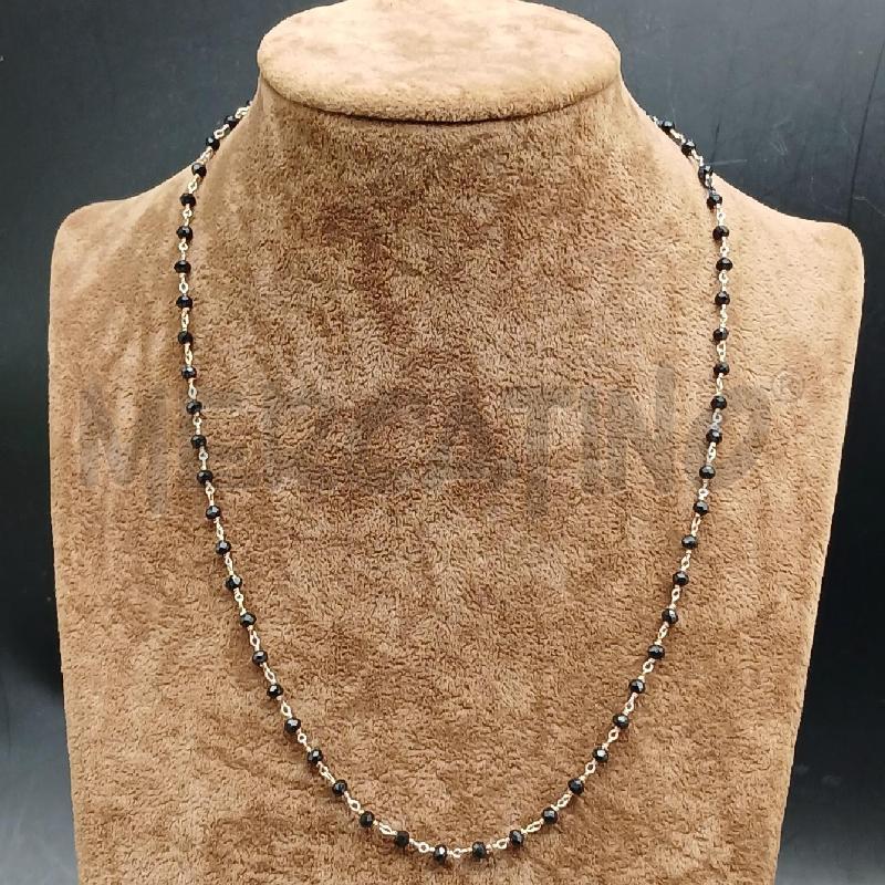 COLLANA ARG SFERE NERO  | Mercatino dell'Usato Roma garbatella 1