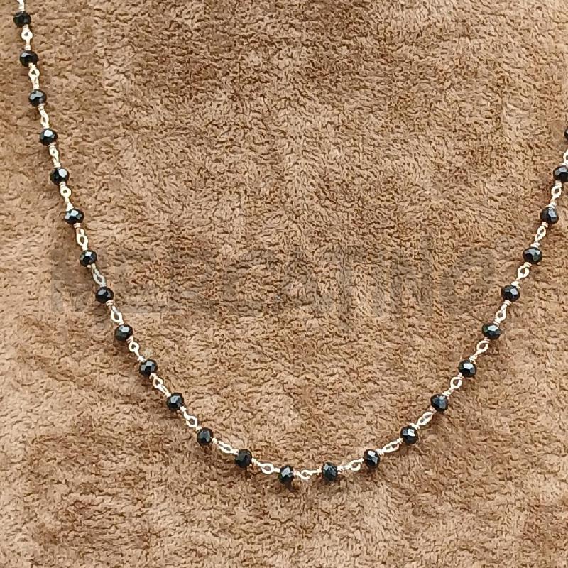 COLLANA ARG SFERE NERO  | Mercatino dell'Usato Roma garbatella 2