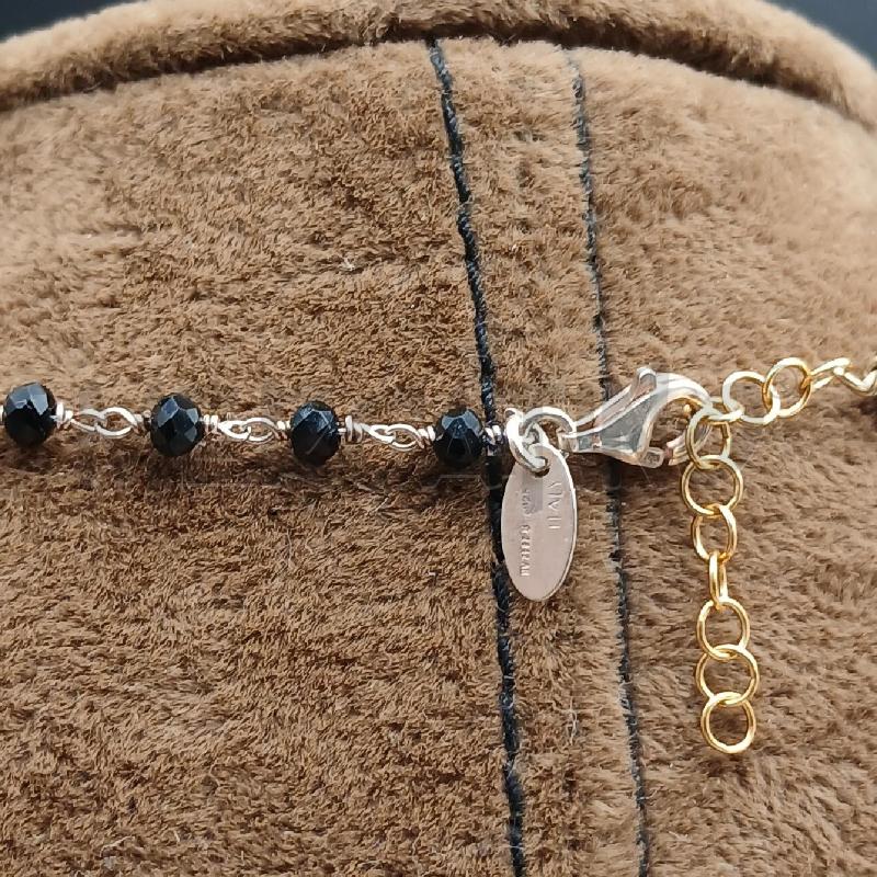 COLLANA ARG SFERE NERO  | Mercatino dell'Usato Roma garbatella 3