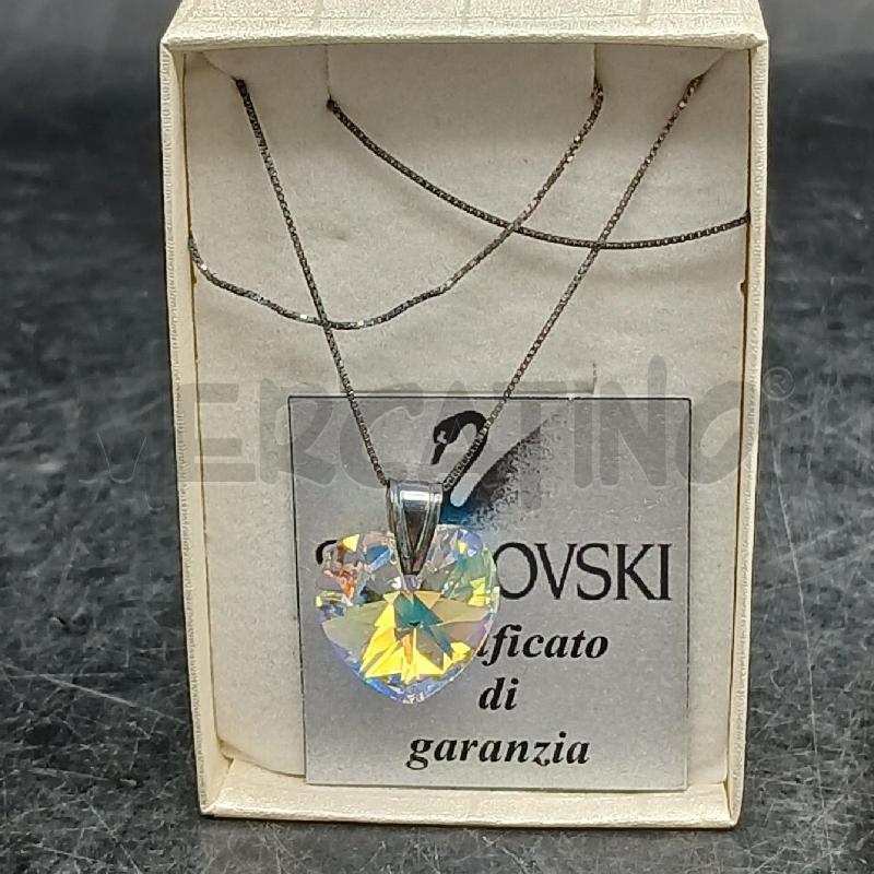 COLLANA ARG SWAROVSKI DET CUORE  | Mercatino dell'Usato Roma garbatella 1