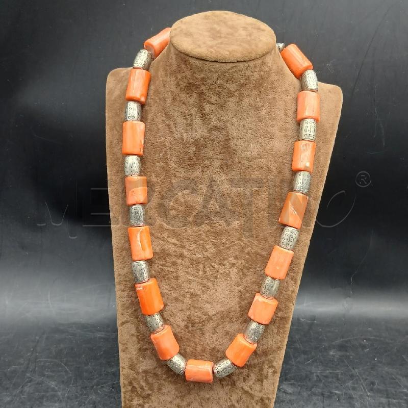 COLLANA BARILOTTI ROSSO METALLO  | Mercatino dell'Usato Roma garbatella 1