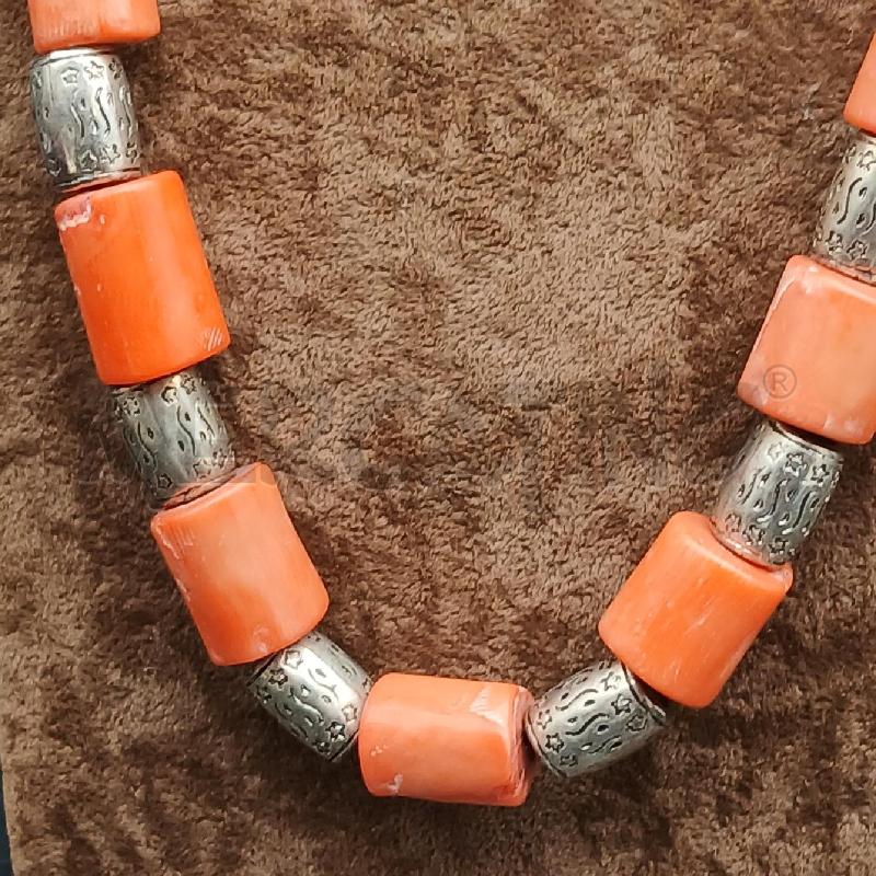 COLLANA BARILOTTI ROSSO METALLO  | Mercatino dell'Usato Roma garbatella 3