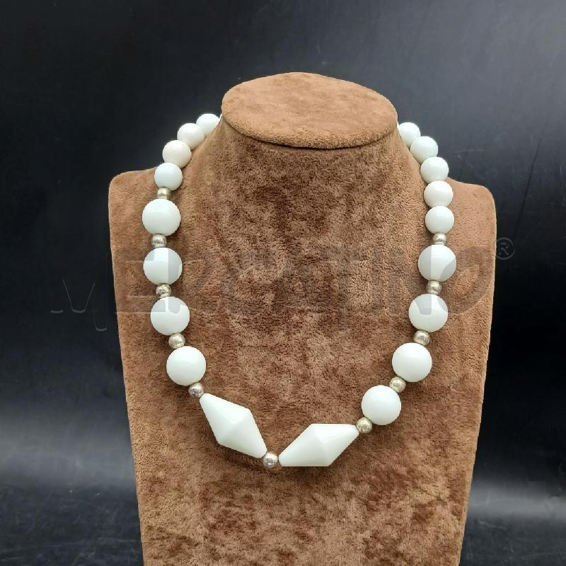 COLLANA BIANCO  E ARG | Mercatino dell'Usato Roma garbatella 1