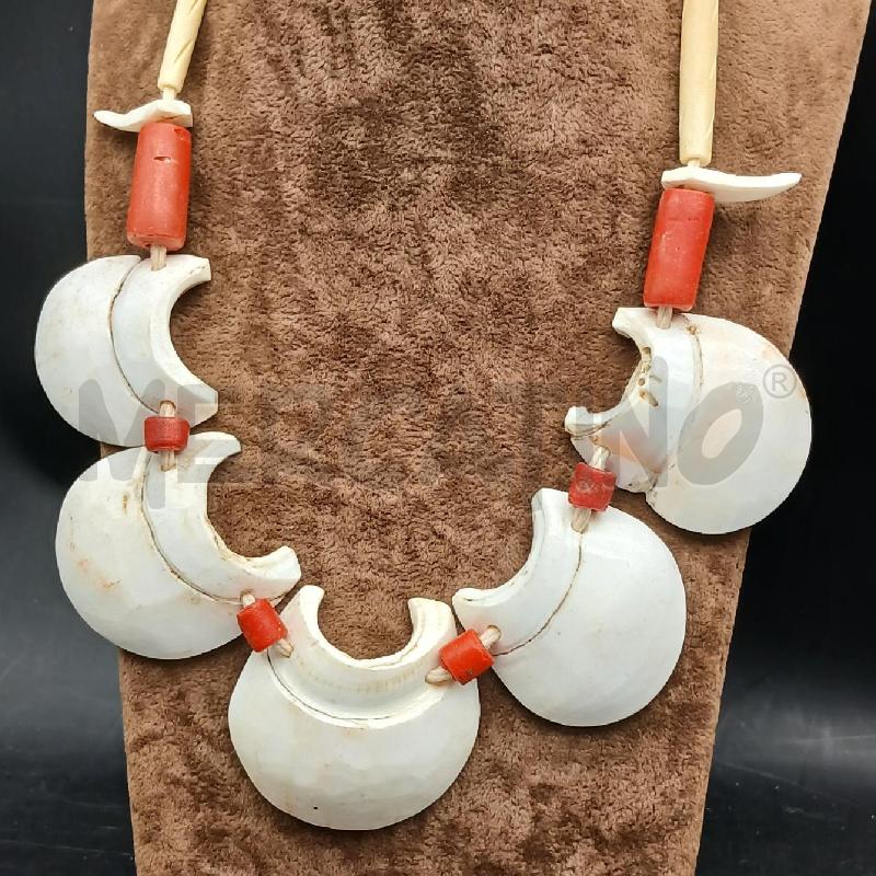 COLLANA CONCHIGLIE BIANCO BARILOTTI ROSSO  | Mercatino dell'Usato Roma garbatella 2