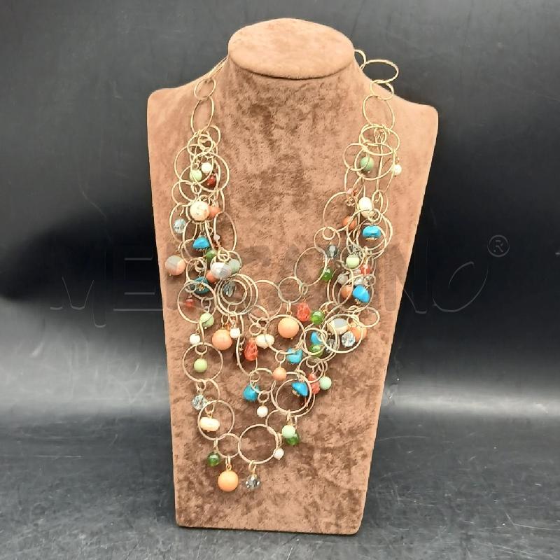 COLLANA DET CIONDOLI COLOR PIETRE  | Mercatino dell'Usato Roma garbatella 1