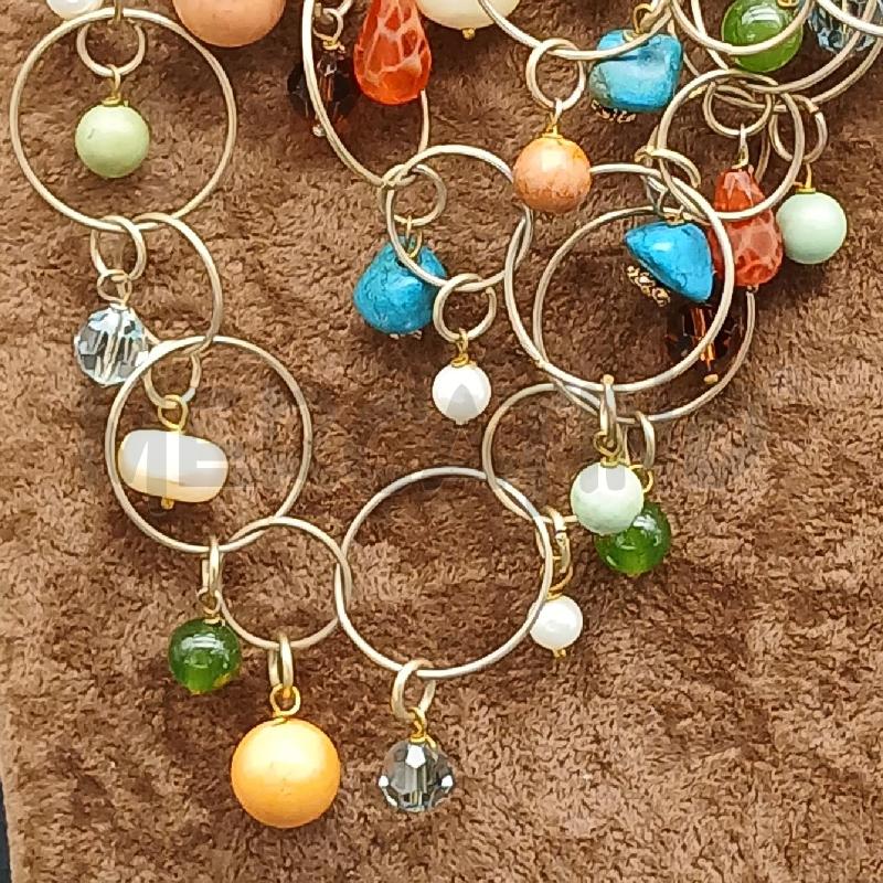 COLLANA DET CIONDOLI COLOR PIETRE  | Mercatino dell'Usato Roma garbatella 3