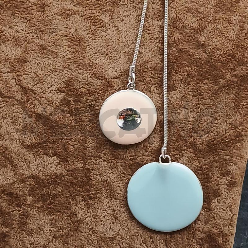 COLLANA DET CIONDOLO ROSA E CELESTE  | Mercatino dell'Usato Roma garbatella 2