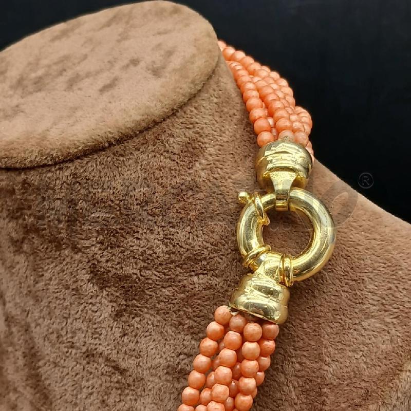 COLLANA DET PERLINE ARANCIONE DET CHIUSURA DOR | Mercatino dell'Usato Roma garbatella 3
