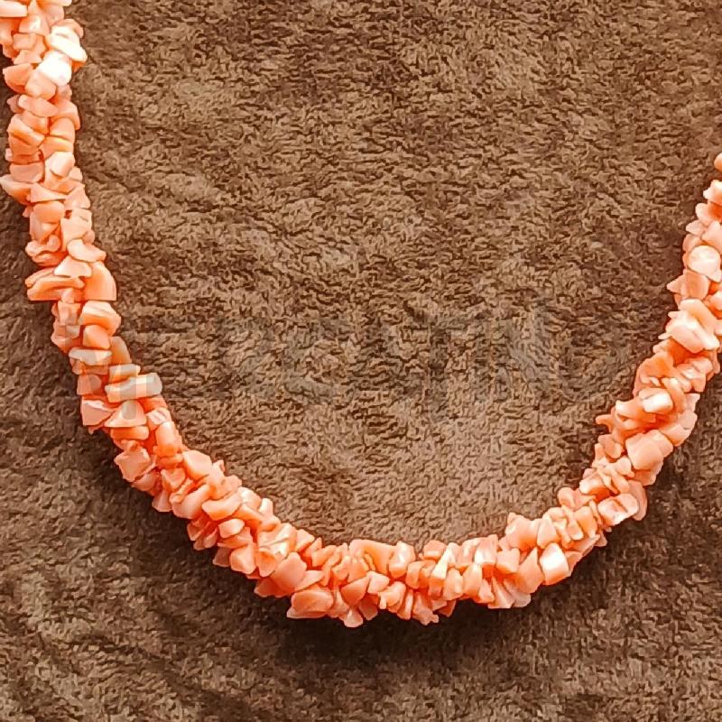 COLLANA DET PERLINE ARANCIONE E BIANOC  | Mercatino dell'Usato Roma garbatella 2