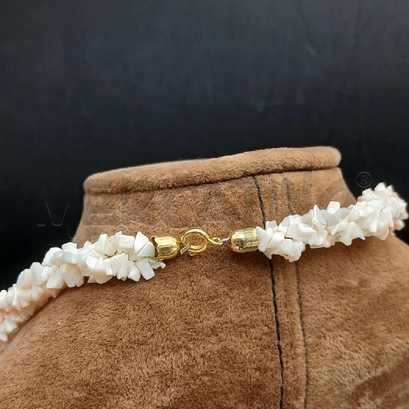 COLLANA DET PERLINE ARANCIONE E BIANOC  | Mercatino dell'Usato Roma garbatella 4