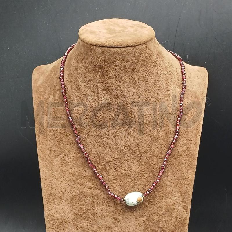 COLLANA DET PIETRA ROSSA DET CIONDOLO  | Mercatino dell'Usato Roma garbatella 1