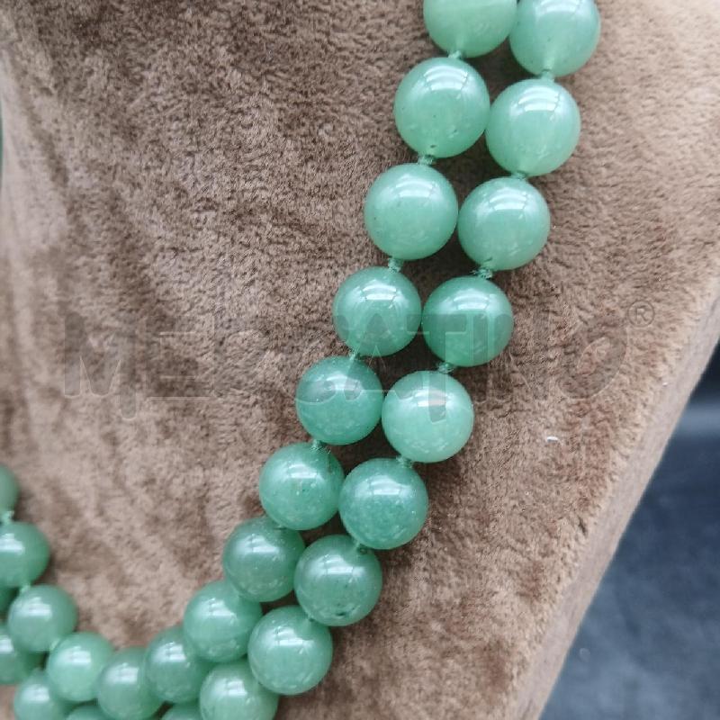 COLLANA DET PIETRA VERDE CHIUSURA FIORI DORATO  | Mercatino dell'Usato Roma garbatella 3