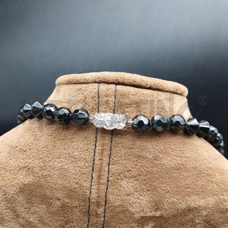 COLLANA DET PIETRE NERE E CIONDOLOR STRASS | Mercatino dell'Usato Roma garbatella 5