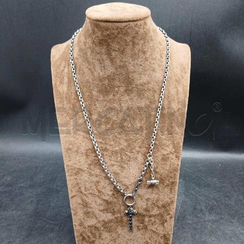COLLANA EMPORIO ARMANI CIONDOLO CROCE | Mercatino dell'Usato Roma garbatella 1