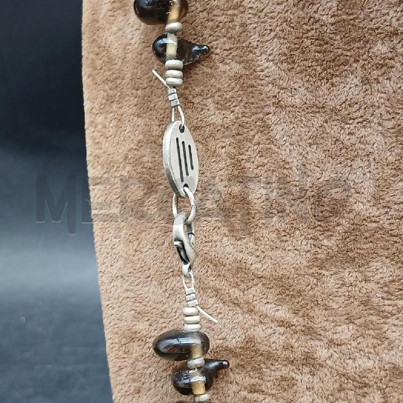 COLLANA EMPORIO ARMANI PIETRE MARRONE | Mercatino dell'Usato Roma garbatella 3
