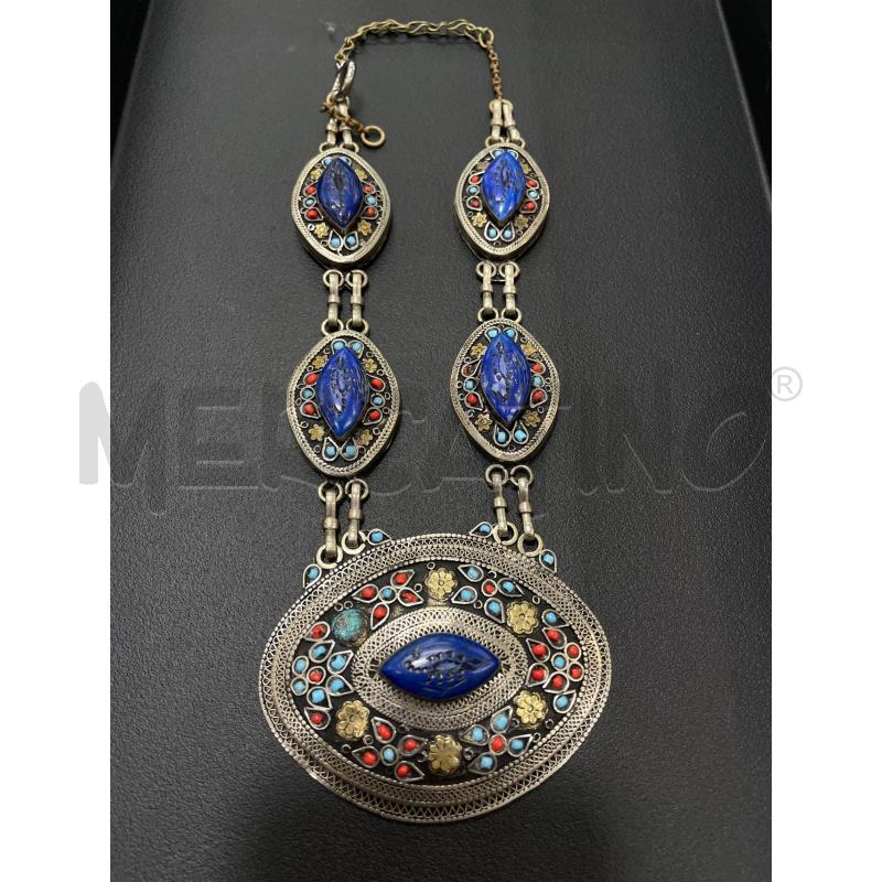 COLLANA ETNICA PIETRE BLU  | Mercatino dell'Usato Roma garbatella 1