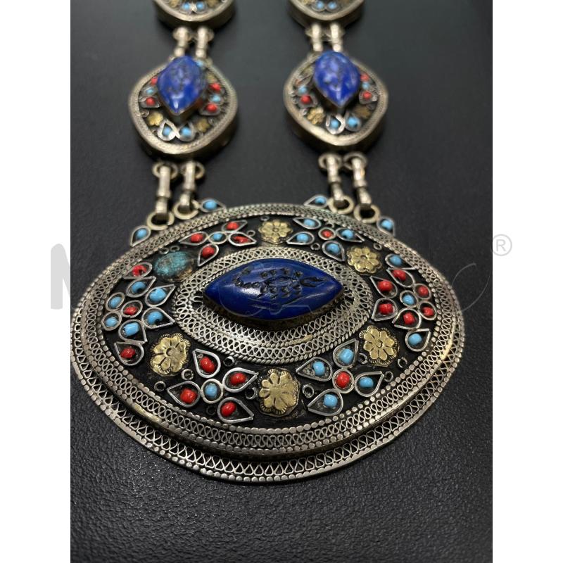 COLLANA ETNICA PIETRE BLU  | Mercatino dell'Usato Roma garbatella 2