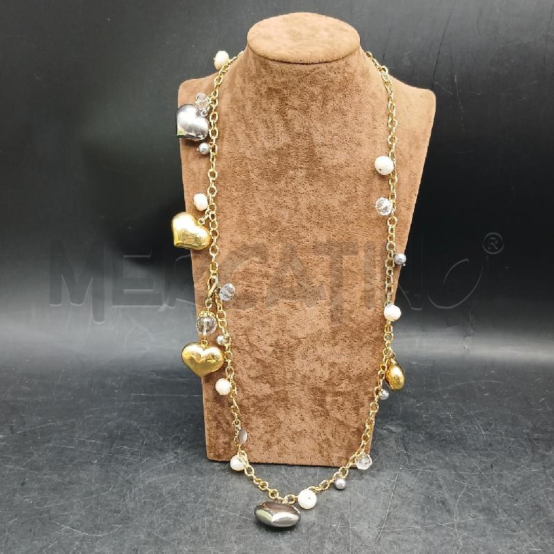 COLLANA FACCO ARG DET CUORE DOR E ARG | Mercatino dell'Usato Roma garbatella 1