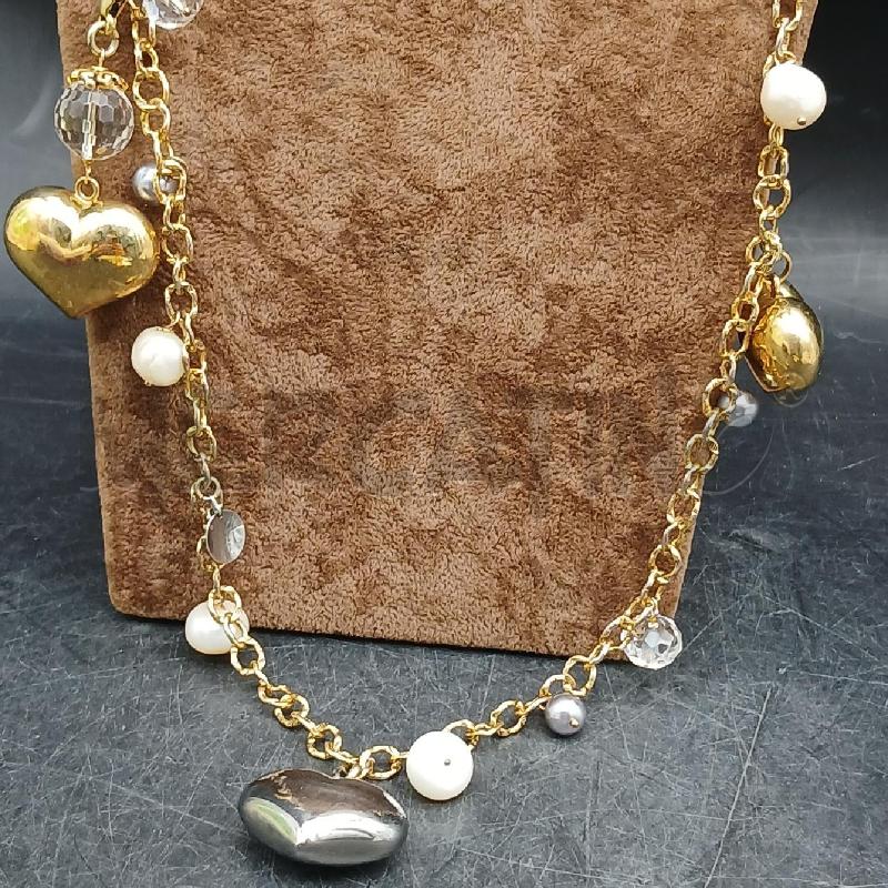 COLLANA FACCO ARG DET CUORE DOR E ARG | Mercatino dell'Usato Roma garbatella 3