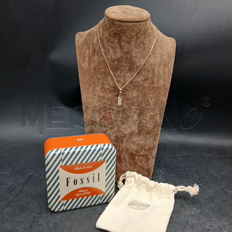 COLLANA FOSSIL PIUMA | Mercatino dell'Usato Roma garbatella 1