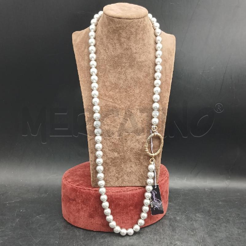 COLLANA GRIGIO LUNGA CHIUS OVALE  | Mercatino dell'Usato Roma garbatella 1