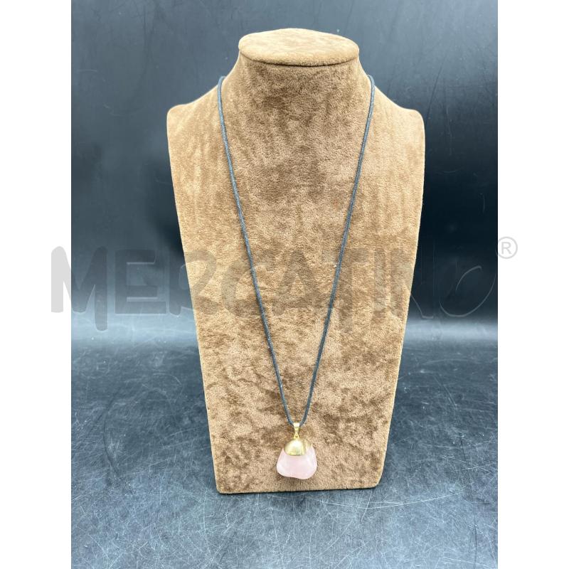 COLLANA LACCIO CIONDOLO PIETRA ROSA | Mercatino dell'Usato Roma garbatella 1