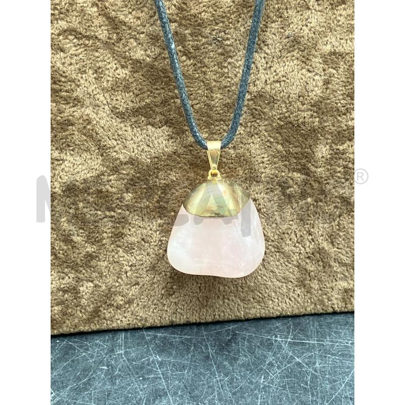 COLLANA LACCIO CIONDOLO PIETRA ROSA | Mercatino dell'Usato Roma garbatella 2