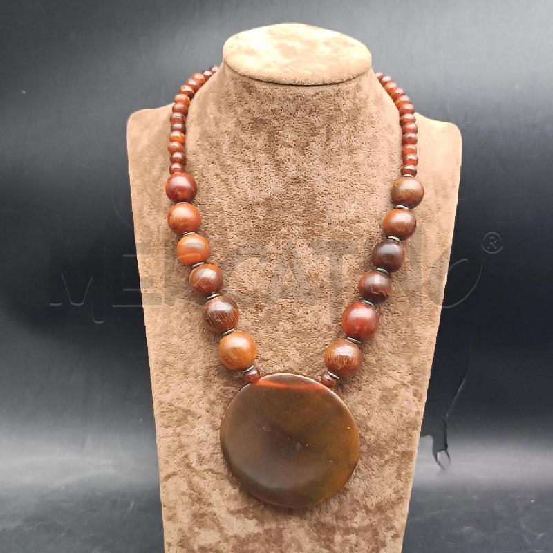 COLLANA LEGNO SFERE  | Mercatino dell'Usato Roma garbatella 1