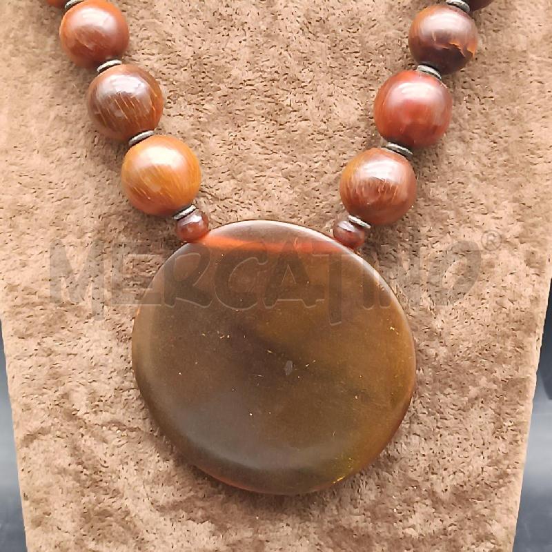 COLLANA LEGNO SFERE  | Mercatino dell'Usato Roma garbatella 2