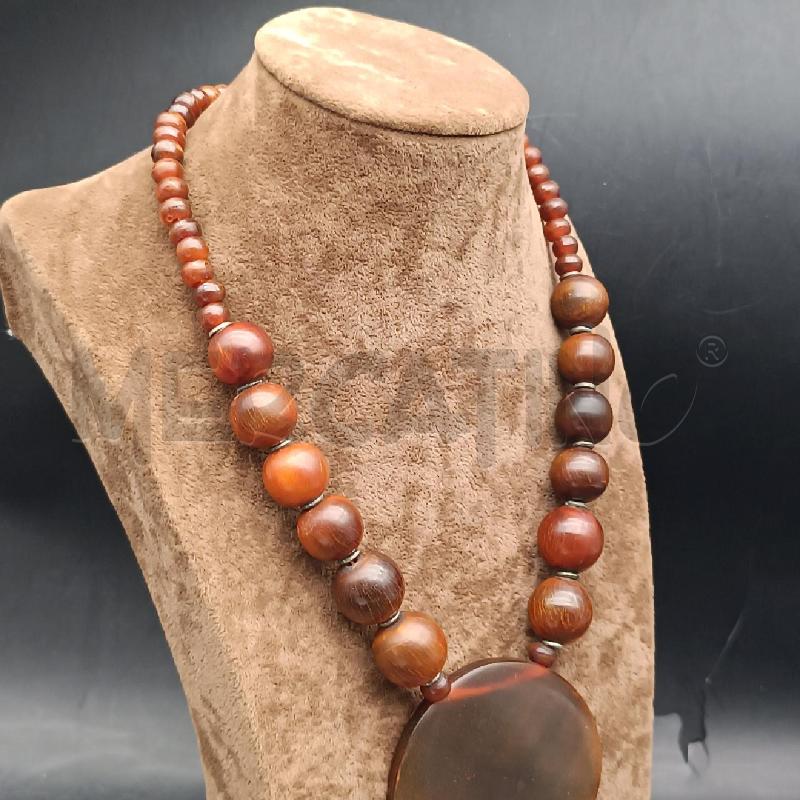 COLLANA LEGNO SFERE  | Mercatino dell'Usato Roma garbatella 3
