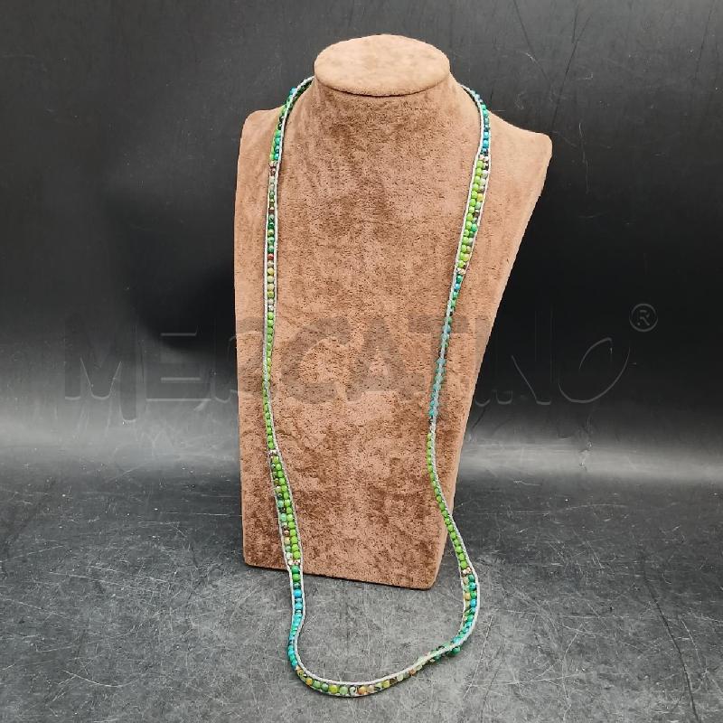 COLLANA LUNGA DET PERLINE VERDE | Mercatino dell'Usato Roma garbatella 1