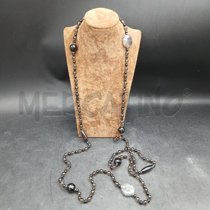 COLLANA LUNGA NERO E MARR | Mercatino dell'Usato Roma garbatella 3