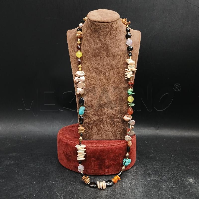 COLLANA LUNGA PIETRE COLO | Mercatino dell'Usato Roma garbatella 1