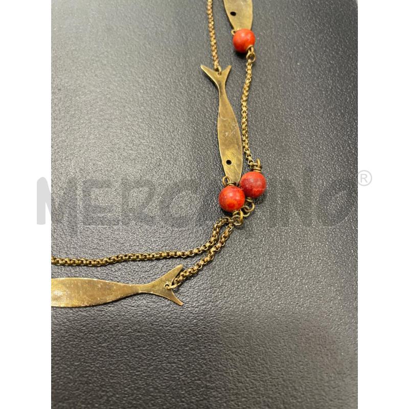 COLLANA MAJO PIETRE ARANCIONE  | Mercatino dell'Usato Roma garbatella 3
