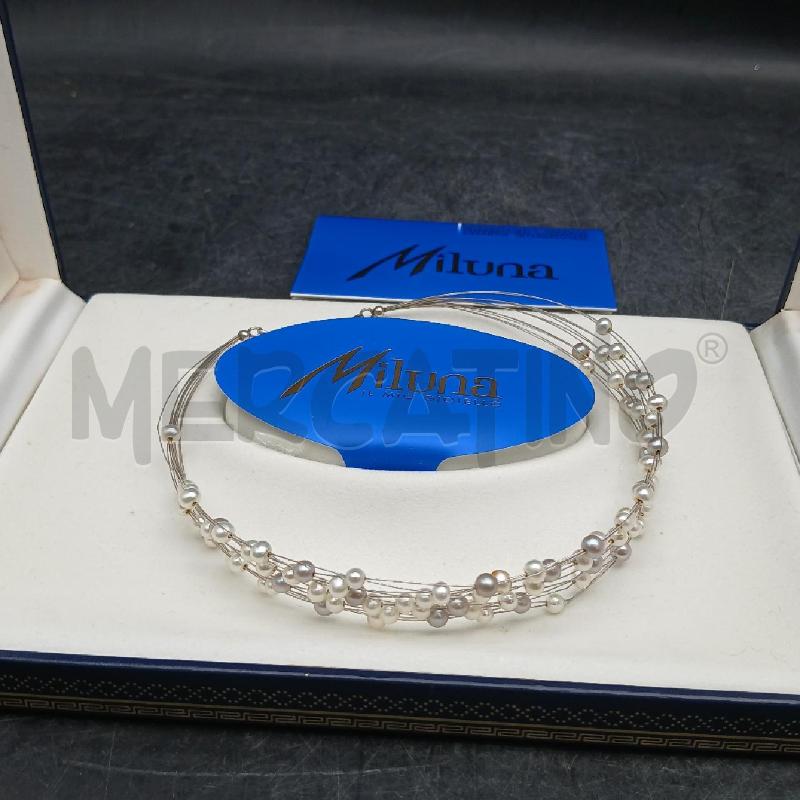 COLLANA MILUNA PERLE BIANCO  | Mercatino dell'Usato Roma garbatella 1