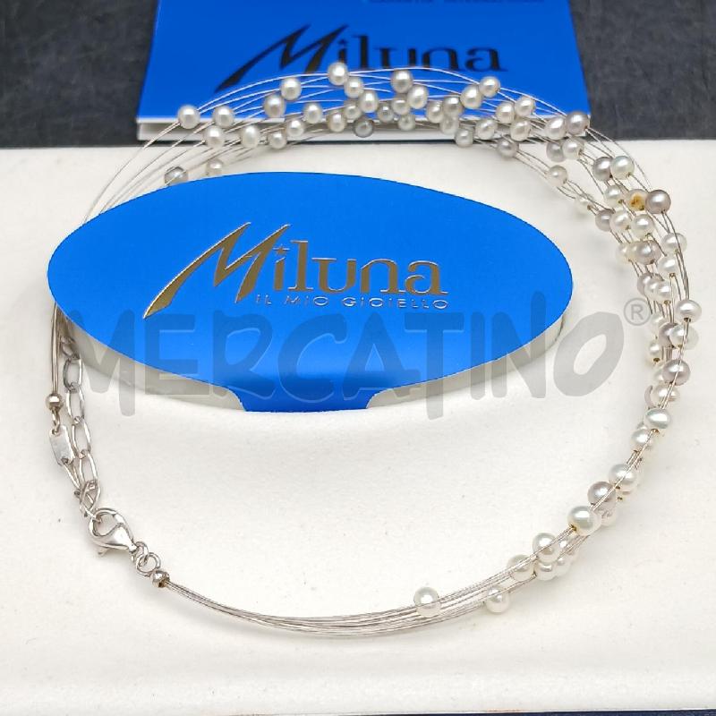 COLLANA MILUNA PERLE BIANCO  | Mercatino dell'Usato Roma garbatella 3