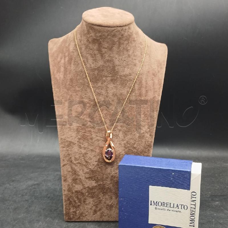COLLANA MORELLATO DET CIONDOLO PIETRA VIOLA | Mercatino dell'Usato Roma garbatella 1