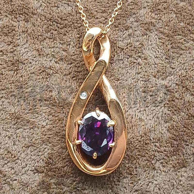 COLLANA MORELLATO DET CIONDOLO PIETRA VIOLA | Mercatino dell'Usato Roma garbatella 2