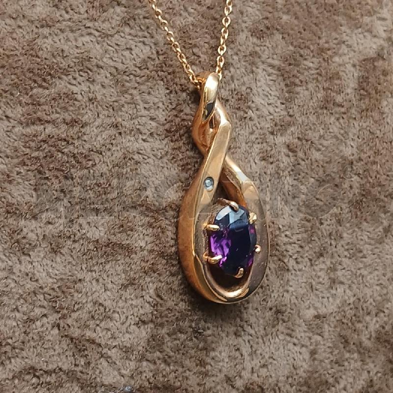 COLLANA MORELLATO DET CIONDOLO PIETRA VIOLA | Mercatino dell'Usato Roma garbatella 3