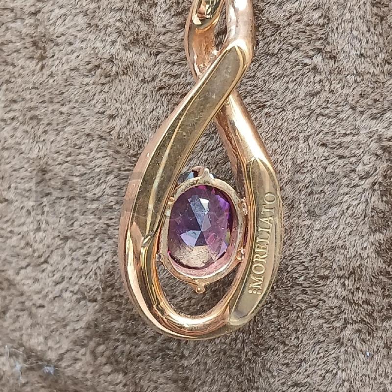 COLLANA MORELLATO DET CIONDOLO PIETRA VIOLA | Mercatino dell'Usato Roma garbatella 4