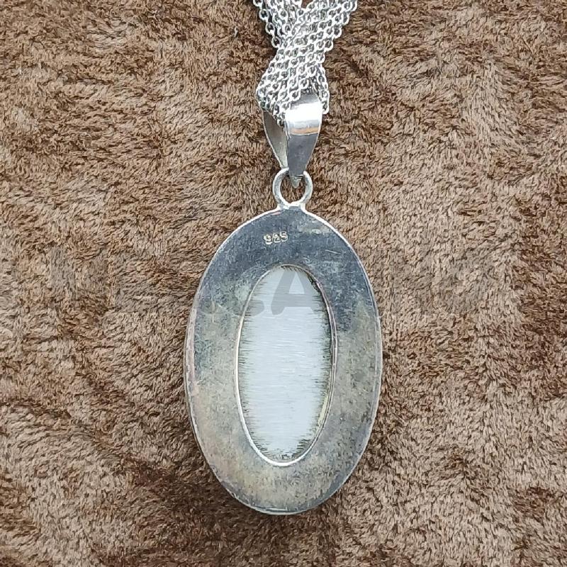 COLLANA MULTIFILO ARG CIONDOLO MADREPERLA | Mercatino dell'Usato Roma garbatella 3
