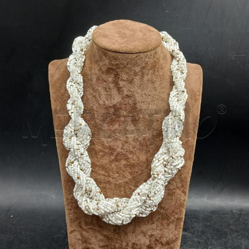 COLLANA MULTIFILO BIANCO  | Mercatino dell'Usato Roma garbatella 1