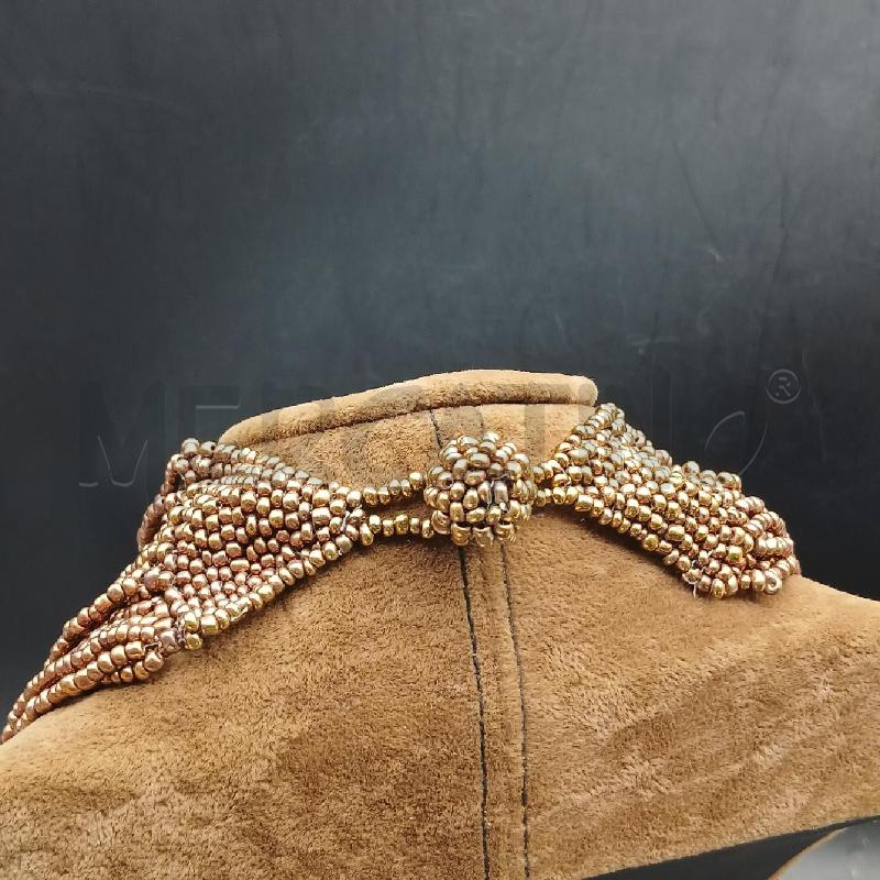 COLLANA MULTI DET PERLINE MARRONE | Mercatino dell'Usato Roma garbatella 3